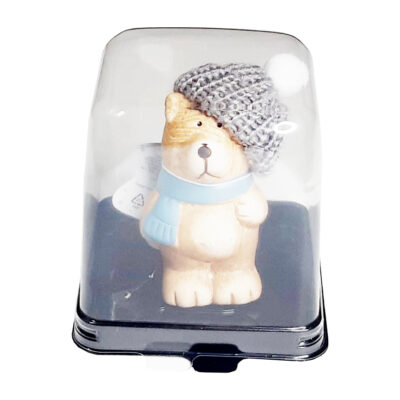 Квадратная коробочка 85х85х85 с черным дном. Дизайн коробочки подойдет для упаковки любого тортика, пирожного, маффина.