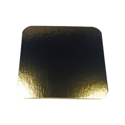 Подложка золотая ламинированная картонная с размерами 120х120х0,8мм для торта