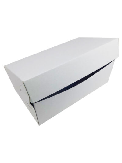 Короб под пирожное "ЭКОНОМ" 240х150х84. Коробка белая самосборная 240х150х84мм с откидной крышкой изготовлена из белого картона...